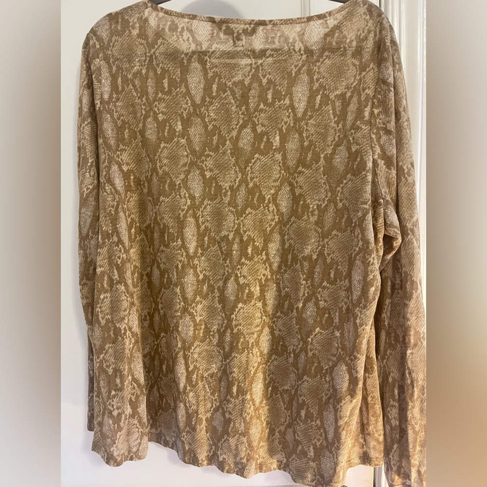 Lauren Ralph Lauren New with Tags- Linen Sweater- python print Women’s 2x - Picture 6 of 6